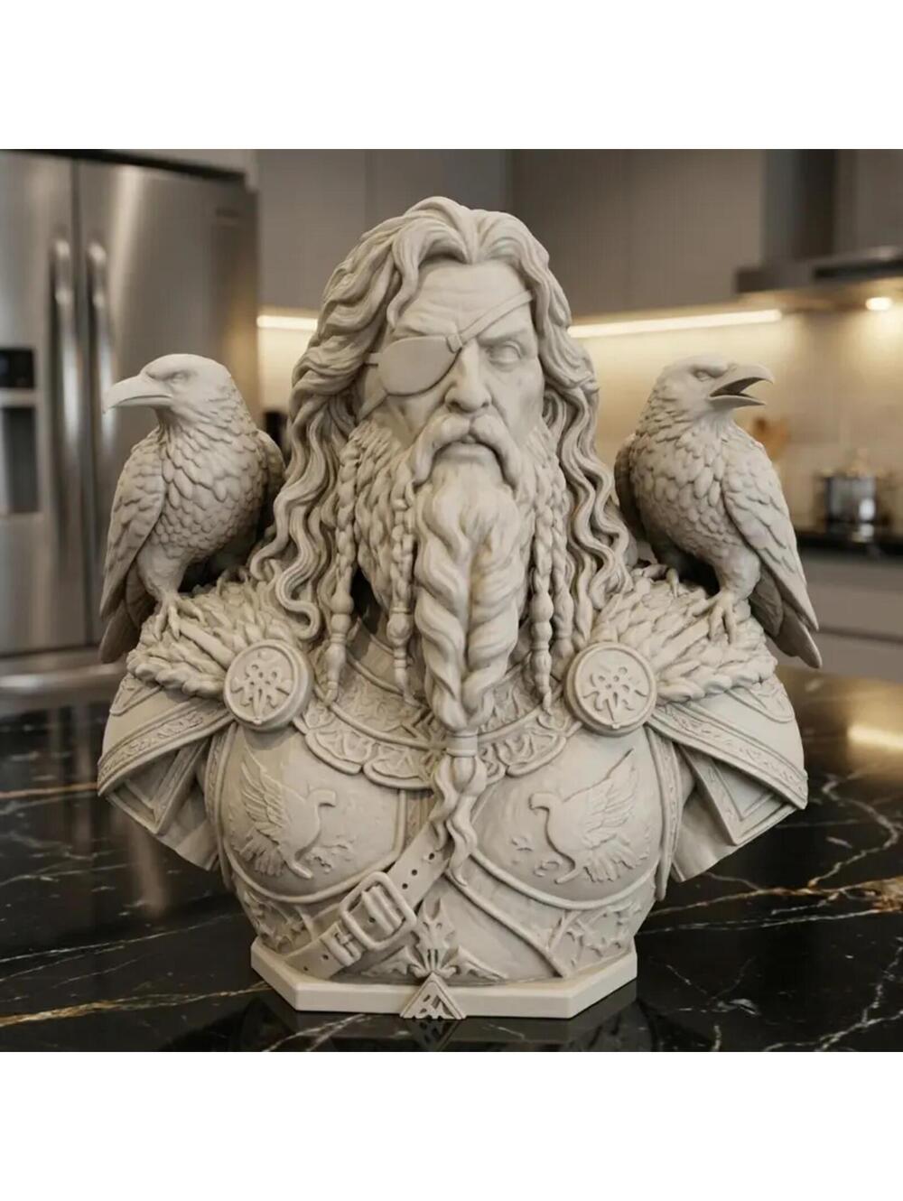 Norse God Odin Bust - Luxury Indoor Statue - Home Office Decor - Gift for Him